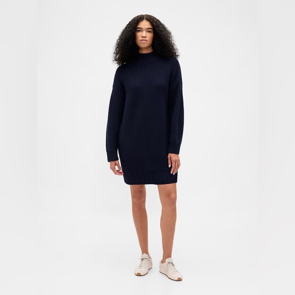Gap Oversized Turtleneck Mini Sweater Dress